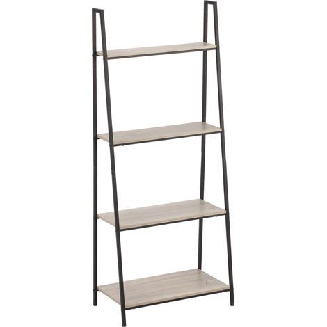 SCAFFALE ORGANIZER IN METALLO E LEGNO cm 60 x 35 x H 148 - 4 ripiani  - BricoGo