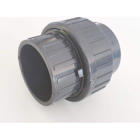 Raccord Union 3 pièces 63mm à coller vers 63mm à coller PVC Pression Piscine (1/5)