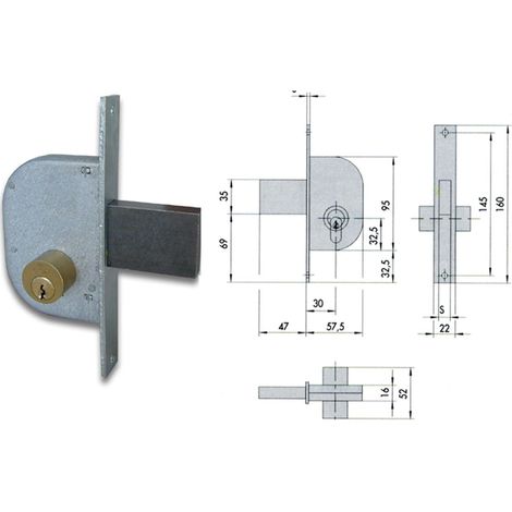 Cisa 42120-30-0 Serratura Cancello Cil Fisso