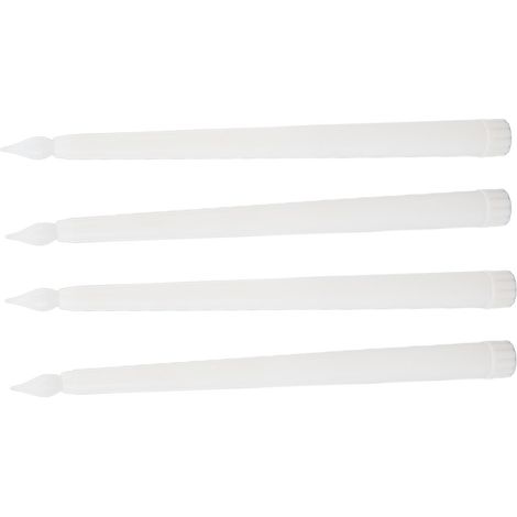 Lot de 4 bougies LED blanches, sans fumée ni flamme, sûres et écologiques, à lumière chaude. (1/5)