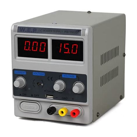 Labornetzteil einstellbar 0-15 V 0-2 A Digitales Labornetzteil DC-Netzteil Amperemeter mit digitaler Anzeige (1/5)