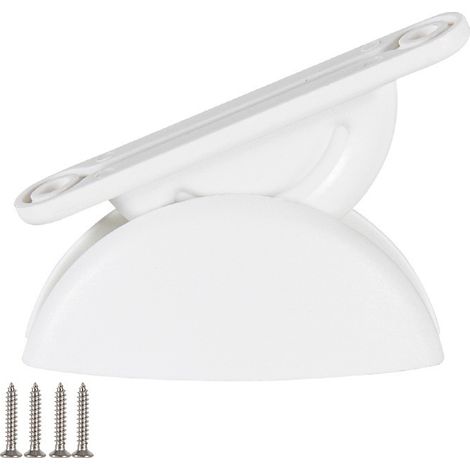 Serrure, limiteur, loquet, crochet, butée ronde, porte blanche, vis en acier inoxydable (1/4)