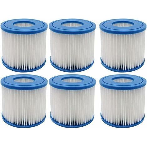 6er-Pack Spa- und Poolfilter - Typ D - Ersatzfilterkartusche für Summer Waves (1/5)