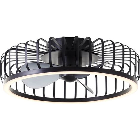 Ventilateur de plafond à lampe filaire Capo noir - G80920/06