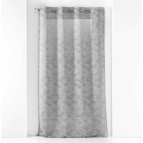 Rideau Voilage à Œillets "Zebra" 140x240cm Anthracite (1/5)
