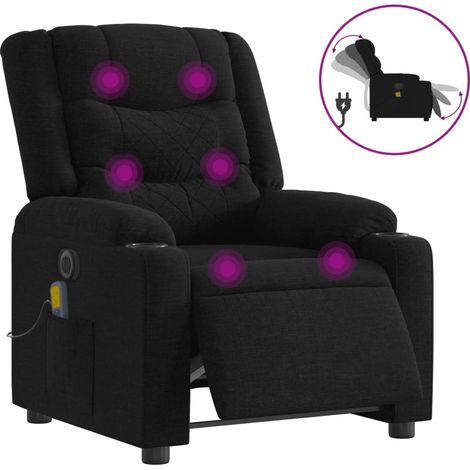 Maison Exclusive - Massagesessel Elektrisch Schwarz Stoff