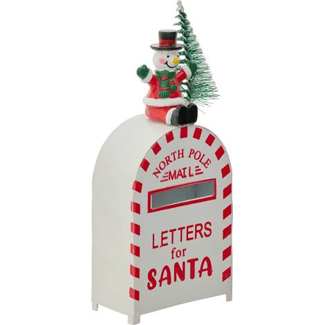 Cassetta delle lettere met deco h14 3ass - Feeric lights & christmas