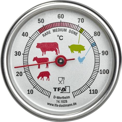 Termometro per arrosti TFA in acciaio inox 14.1028