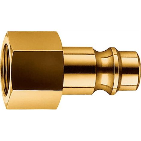 EWO  Enchufe  Rápido  Latón  Macho  DN  7,2  Rosca  Hembra  G  1/4"  -  308-055 (1/3)