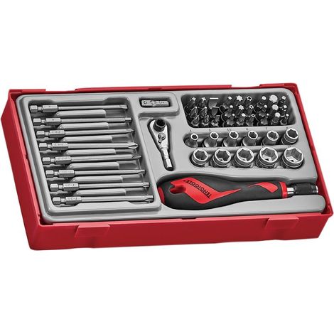 49-Piece TENGTOOLS Screwdriver Bit Set with Sockets and Bit Holder