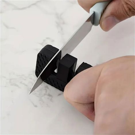Aiguiseur Couteau - Affuteur Portable Pour Cuisine Maison - 2 Stages Acier Carbone - 1 Pièce