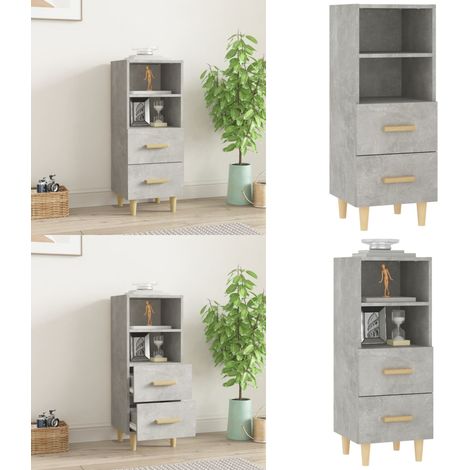 Sideboard Betongrau 34,5x34x90 cm Holzwerkstoff - Schreibtisch - Regal - Wohnzimmermöbel - Sideboard - Grau - Home & Living (1/5)