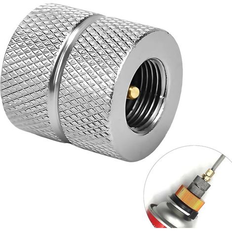 Adaptateur de gaz portable avec double embout de remplissage femelle, idéal pour le camping