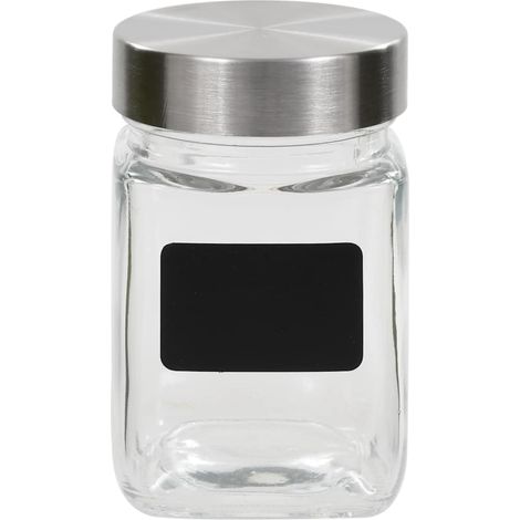 Bocaux de conservation en verre pots à confiture avec couvercle argenté 300 ml lot de 12 (1/4)