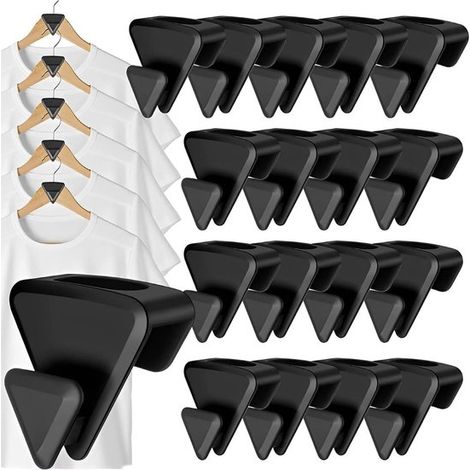 Lot de 18 crochets de connexion pour cintres, gain de place, crochets d’extension en plastique durable pour vêtements, sacs et ceintures, organiseur de rangement (1/5)