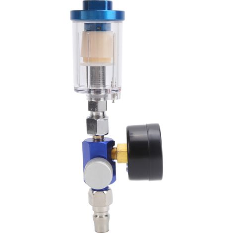 Druckluftpistole mit Druckregler und Manometer, Inline-Wasser- und Ölabscheiderfilter, Schmiersatz für Luftkompressor (1/5)