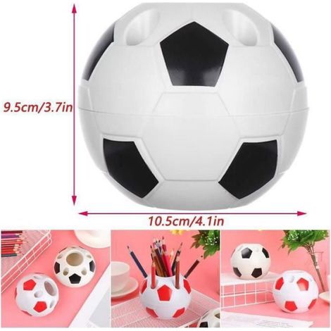 Porte-stylo - Football - Noir/Rouge - Design créatif - Organisateur de bureau - Multifonctionnel (1/4)
