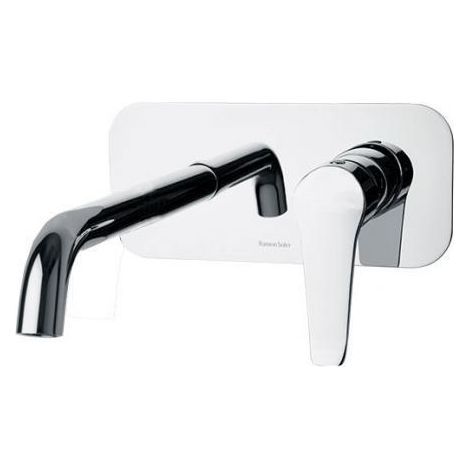 Mitigeur lavabo mural à encastrer YPSILON PLUS avec plaque 220x100mm et bec 240mm - Ramon Soler - 642003 (1/2)