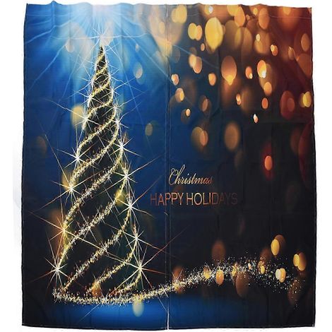 Rideau de Noël imprimé numérique 3D « Joyeux Noël » pour extérieur, porche ou balcon, décoration de Noël, 150 x 166 cm, 10 pièces