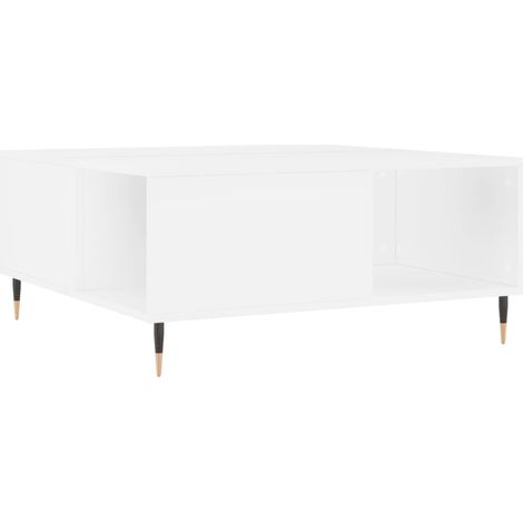 Maison Exclusive - Couchtisch Weiß 80x80x36,5 cm Holzwerkstoff