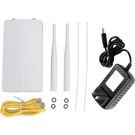Routeur WiFi extérieur 4G LTE POE avec emplacement pour carte SIM, modem 4G LTE déverrouillé de 300Mbps avec 2 antennes 5dBi pour l'Europe (1/5)