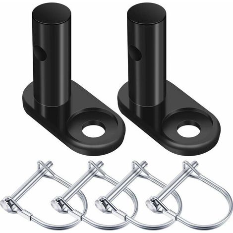 Enganche para remolque de bicicleta – Juego de 2 (6 piezas) en acero esmaltado negro, fijación segura y duradera.