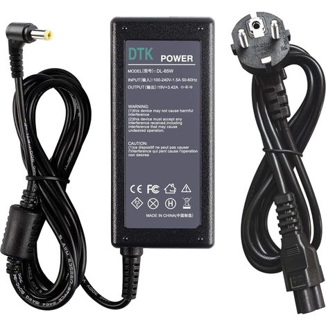 19V 3.42A 65W Chargeur pour Ordinateur Portable pour Acer AC Adaptateur Secteur Prise de câble de Charge Alimentation [5.5mm  1.7mm] (1/5)