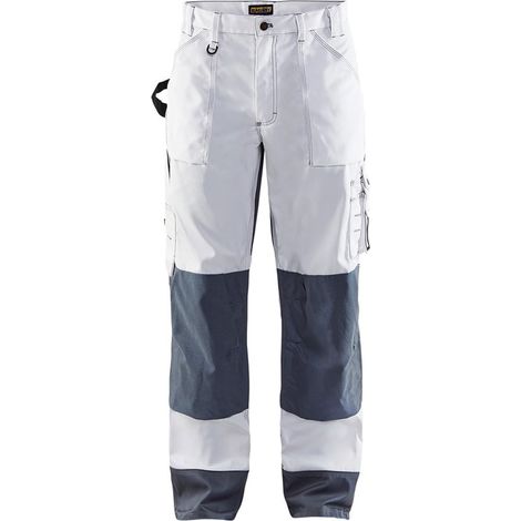 Pantalone da lavoro Blaklader artigiano bicolore Bianco / Grigio 38