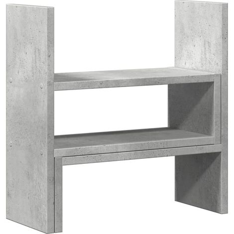 Organizador de gabinete de oficina ajustable de madera de ingeniería gris 020043580