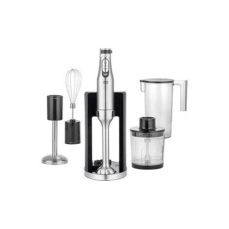 Lebenlang LBP9786 Mixeur plongeant 1200 W fonction turbo argent W373263