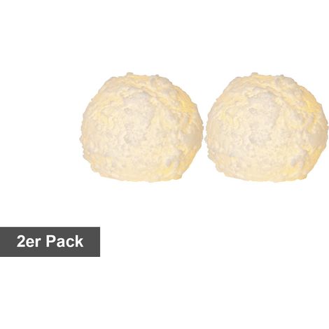 Bloc de lumière LED, paquet de 2 boules de neige avec minuterie (1/4)