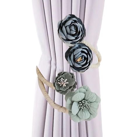 Embrasses draperie fleurs tissu – réglables, élégantes, ombrage fenêtre et décor rustique pour maison