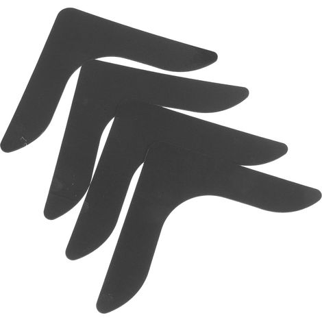 Ruban Adhésif Double Face Antidérapant Noir en PU pour Tapis, Lot de 4 Pièces, Forme Angle Droit, pour Tapis sur Carrelage et Parquet (1/5)