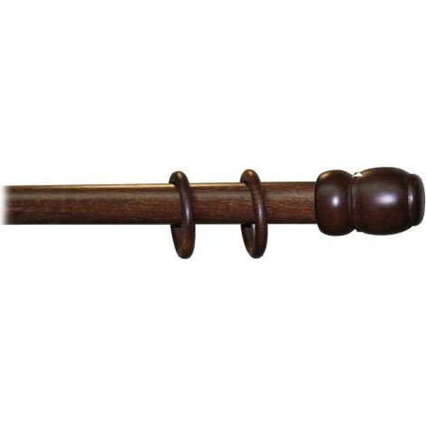 Bastone tenda legno noce scuro 3,5x240cm a strappo senza supporti - Salone (1/4)