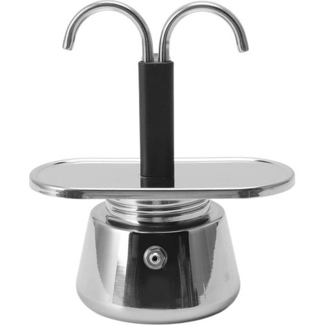 2 tasses 100 ML Moka Pot Double tête en acier inoxydable Moka cafetière italienne bricolage Conduit cafetière (1/5)