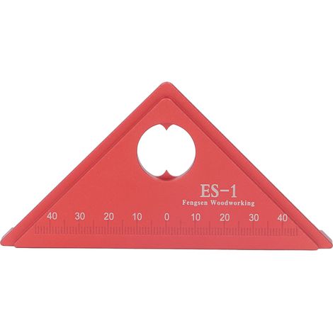 Équerre d'angle 45° en alliage d'aluminium pour menuiserie, règle triangulaire de mesure d'angle, outil de charpente