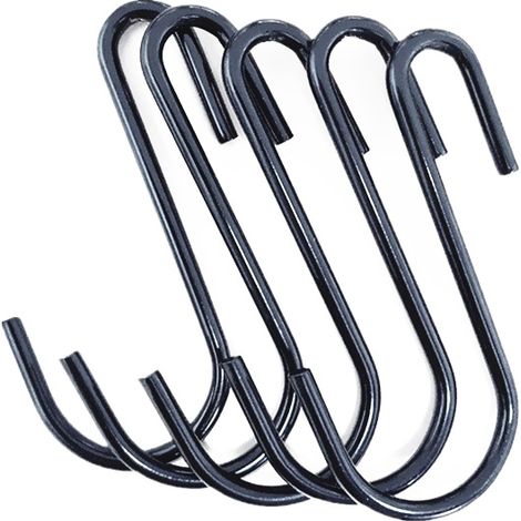 20er-Packung 6 cm robuste S-förmige Hängehaken für Küche und Badezimmer