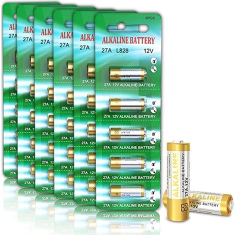 Lot de 30 piles alcalines 27 A 12 V A27S MN27 L828 A27 12 V (1/5)