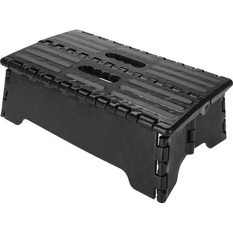 Tragbarer, faltbarer Tritthocker, schwarzer Tritthocker für Senioren und Schwangere, für Badezimmer und Reisen (1/5)