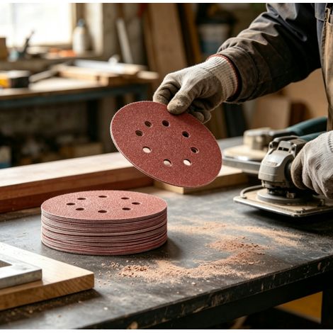 kit de 70 disques de ponçage à 8 trous diamètre 125 mm 5 pouces avec fixation velcro auto agrippante pour ponceuse à bois meulage à sec grains 40 60 80 100 120 180 220 10 disques par grain bricolage m (1/3)
