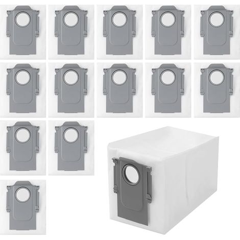 14 sacs à poussière aspirateur robot pour Roborock Saros 10R/Saros 10/Q Revo/Qrevo Pro/Qrevo MaxV/S8 MaxV Ultra/Qrevo Master/Qrevo Slim, accessoires, sacs à poussière de grande capacité (1/5)