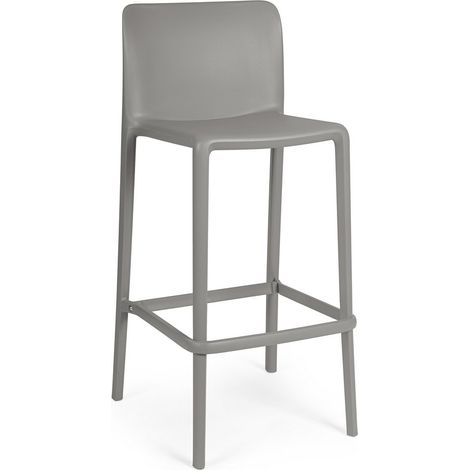Sgabello Bar in Polipropilene, Grigio (1/5)