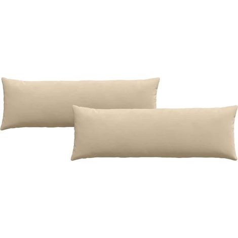 Maison Exclusive - Sofakissen 2 Stück Creme 120 x 40 cm Stoff