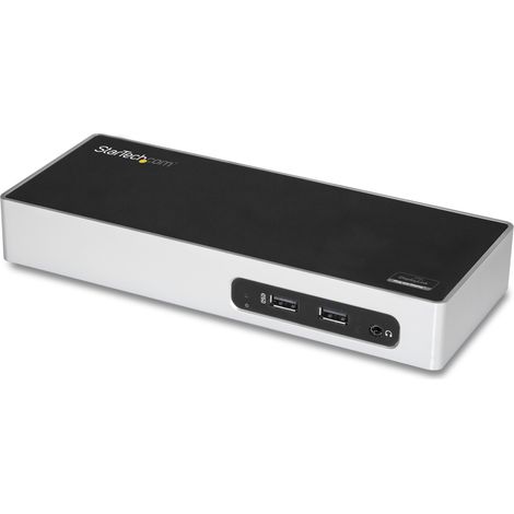 StarTech.com Station d'Accueil USB 3.0 à Double Écran - Dock Universel Type-A pour PC/Ordinateur Portable avec HDMI et DVI/VGA - Hub USB 3.1 Gen 1 5Gbps à 6 Ports, Gbe, Audio - Windows & Mac (1/4)