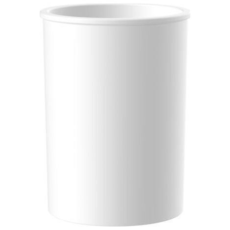 Verre à brosse rond en plastique blanc