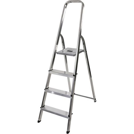 Escabeau domestique pliant 4 marches Selekta FrontAlu (1/5)
