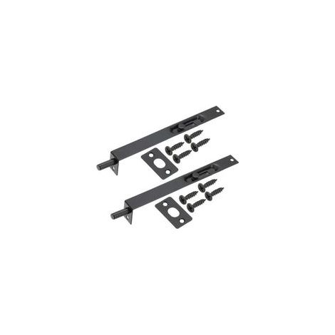 Set aus 2 massiven Messing-Einlassriegeln (20,3 x 2,2 cm) für Doppeltüren, verdeckter Edelstahl-Schieberiegel für Holzschiebetüren, Schränke, Kleiderschränke - Crezuo (1/4)