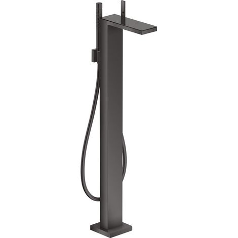 Mitigeur monocommande pour baignoire AXOR MYEDITION, plaque de sol, chromé noir poli