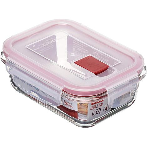 HERMETICO COOK&EAT CRISTAL ROJO 0,37L (1/5)
