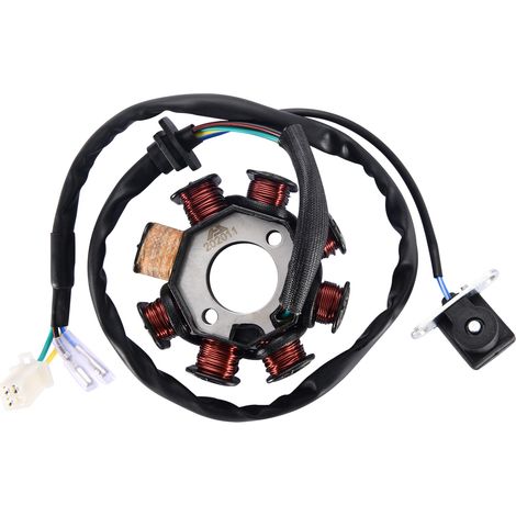SHINING HOUSE8 Bobines 5 Fils Magnéto Stator Remplacement pour 4 Temps 125cc 150cc Chinois ATV GY6 152QMI Moteur Taotao Crossfire Scooter (1/5)